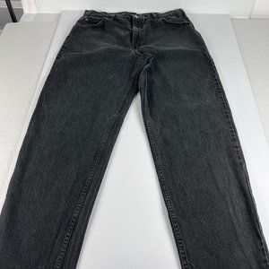 VTG 90s Levi's Jean Men 34x32 550 Relaxed Black Faded Denim Orange Tab Tag 36x34